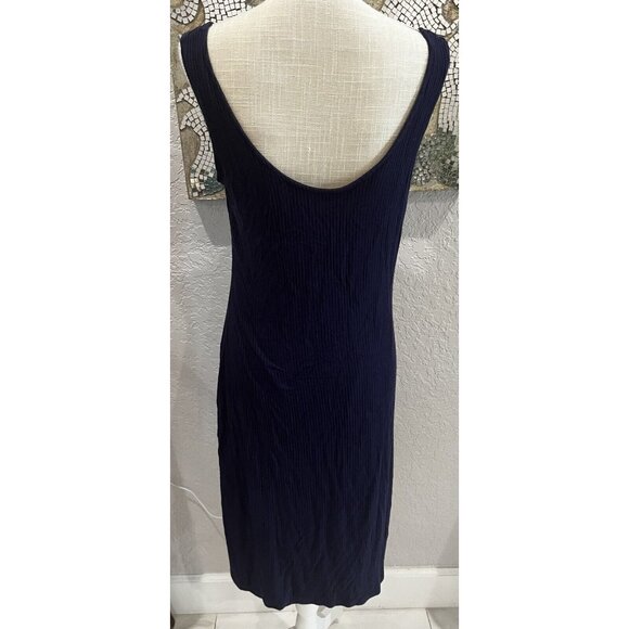 Cupcakes & Cashmere Purple Sleeveless Ribbed Knit Dress W/Front Tie Detail L - Picture 4 of 9